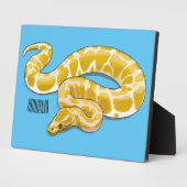Burmische Python Schlange Cartoon Abbildung Fotoplatte (Seite)