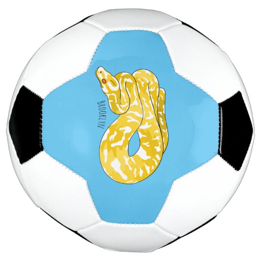 Burmische Python Schlange Cartoon Abbildung Fußball (Gedreht)