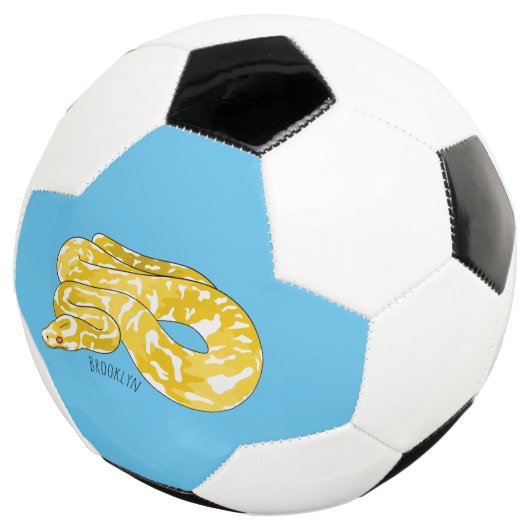 Burmische Python Schlange Cartoon Abbildung Fußball (Dreiviertel)