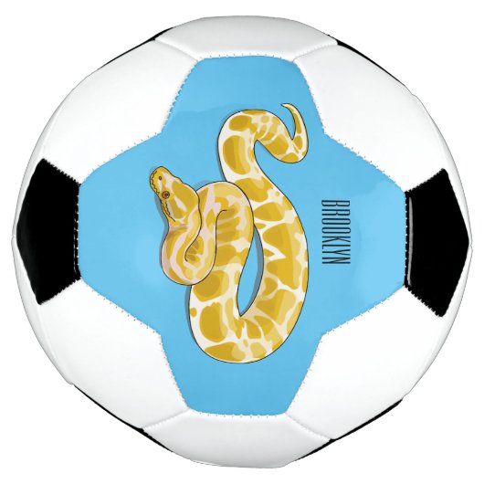 Burmische Python Schlange Cartoon Abbildung Fußball (Gedreht)