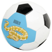 Burmische Python Schlange Cartoon Abbildung Fußball (Dreiviertel)