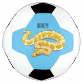 Burmische Python Schlange Cartoon Abbildung Fußball (Vorderseite)