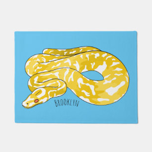 Burmische Python Schlange Cartoon Abbildung Fußmatte