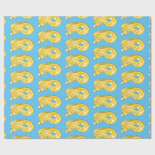 Burmische Python Schlange Cartoon Abbildung Geschenkpapier (Flach)