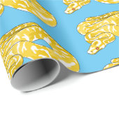 Burmische Python Schlange Cartoon Abbildung Geschenkpapier (Rolleneckpunkt)