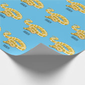 Burmische Python Schlange Cartoon Abbildung Geschenkpapier (Ecke)