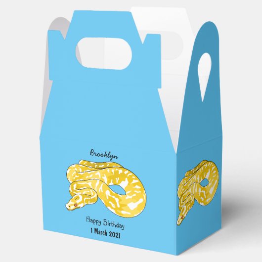 Burmische Python Schlange Cartoon Abbildung Geschenkschachtel (Geöffnet)