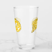 Burmische Python Schlange Cartoon Abbildung Glas (Links)