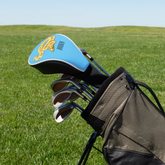 Burmische Python Schlange Cartoon Abbildung Golf Headcover (In SItu)