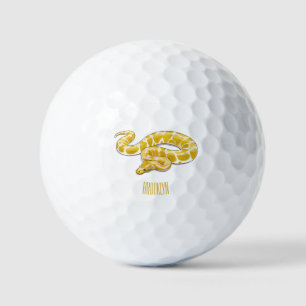 Burmische Python Schlange Cartoon Abbildung Golfball
