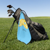 Burmische Python Schlange Cartoon Abbildung Golfhandtuch (Gras)