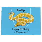 Burmische Python Schlange Cartoon Abbildung Große Geschenktüte (Rückseite)