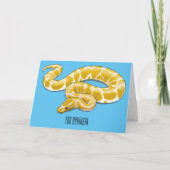 Burmische Python Schlange Cartoon Abbildung Karte (Vorderseite)