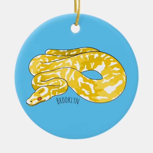 Burmische Python Schlange Cartoon Abbildung Keramik Ornament (Vorne)