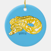 Burmische Python Schlange Cartoon Abbildung Keramik Ornament (Hinten)