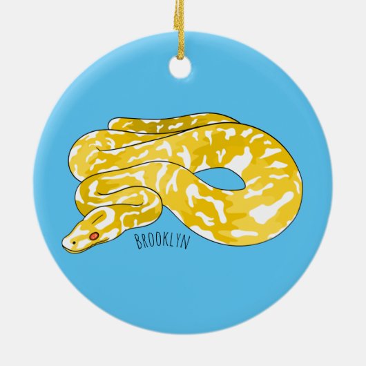Burmische Python Schlange Cartoon Abbildung Keramik Ornament (Hinten)