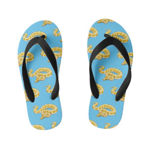 Burmische Python Schlange Cartoon Abbildung Kinderbadesandalen