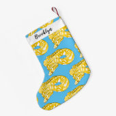 Burmische Python Schlange Cartoon Abbildung Kleiner Weihnachtsstrumpf (Rückseite (Hängend))