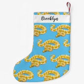 Burmische Python Schlange Cartoon Abbildung Kleiner Weihnachtsstrumpf (Rückseite)