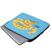 Burmische Python Schlange Cartoon Abbildung Laptopschutzhülle (Vorne Knopf)