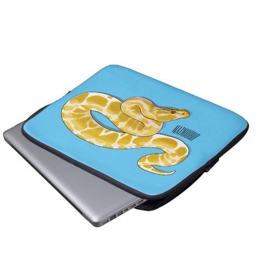 Burmische Python Schlange Cartoon Abbildung Laptopschutzhülle (Vorne Knopf)