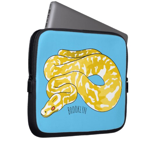 Burmische Python Schlange Cartoon Abbildung Laptopschutzhülle (Vorne Rechts)
