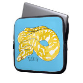 Burmische Python Schlange Cartoon Abbildung Laptopschutzhülle (Vorderseite Links)