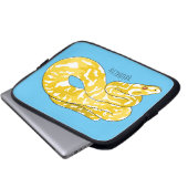 Burmische Python Schlange Cartoon Abbildung Laptopschutzhülle (Vorne Knopf)
