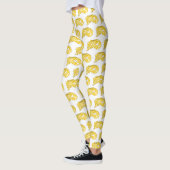 Burmische Python Schlange Cartoon Abbildung Leggings (Links)