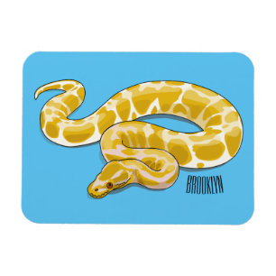 Burmische Python Schlange Cartoon Abbildung Magnet