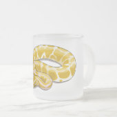 Burmische Python Schlange Cartoon Abbildung Mattglastasse (VorderseiteRechts)