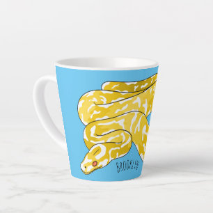 Burmische Python Schlange Cartoon Abbildung Milchtasse