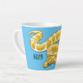Burmische Python Schlange Cartoon Abbildung Milchtasse (Linke Ecke)