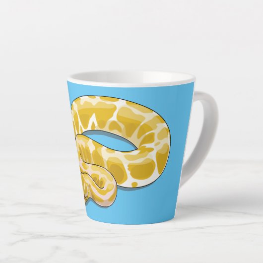 Burmische Python Schlange Cartoon Abbildung Milchtasse (Rechte Ecke)
