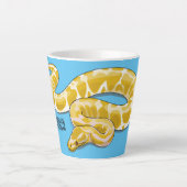 Burmische Python Schlange Cartoon Abbildung Milchtasse (Vorderseite)