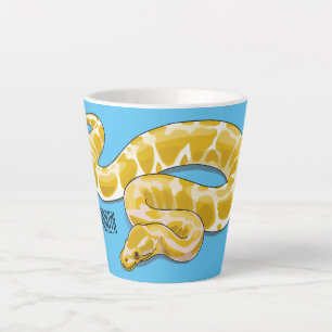 Burmische Python Schlange Cartoon Abbildung Milchtasse
