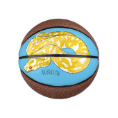 Burmische Python Schlange Cartoon Abbildung Mini Basketball (Vorderseite)