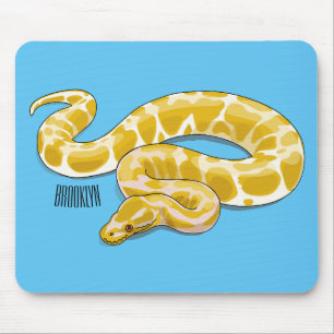 Burmische Python Schlange Cartoon Abbildung Mousepad