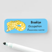 Burmische Python Schlange Cartoon Abbildung Namensschild (Beispiel)