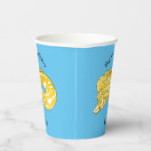 Burmische Python Schlange Cartoon Abbildung Pappbecher (Rechts)