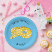 Burmische Python Schlange Cartoon Abbildung Pappteller (Party)