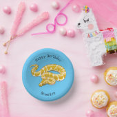 Burmische Python Schlange Cartoon Abbildung Pappteller (Party)