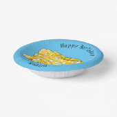 Burmische Python Schlange Cartoon Abbildung Pappteller (Gewinkelt)