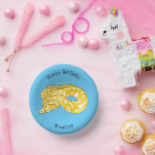 Burmische Python Schlange Cartoon Abbildung Pappteller (Party)