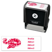 Burmische Python Schlange Cartoon Abbildung Permastempel (Beispiel)