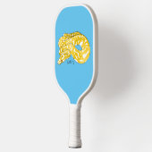 Burmische Python Schlange Cartoon Abbildung Pickleball Schläger (Links)