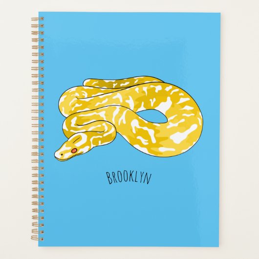 Burmische Python Schlange Cartoon Abbildung Planer (Vorderseite)