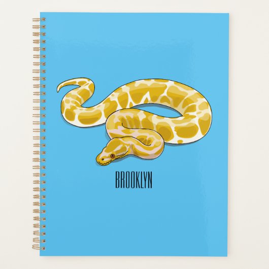 Burmische Python Schlange Cartoon Abbildung Planer (Vorderseite)
