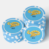 Burmische Python Schlange Cartoon Abbildung Pokerchips (Stapel)