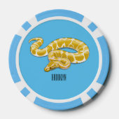 Burmische Python Schlange Cartoon Abbildung Pokerchips (Rückseite)